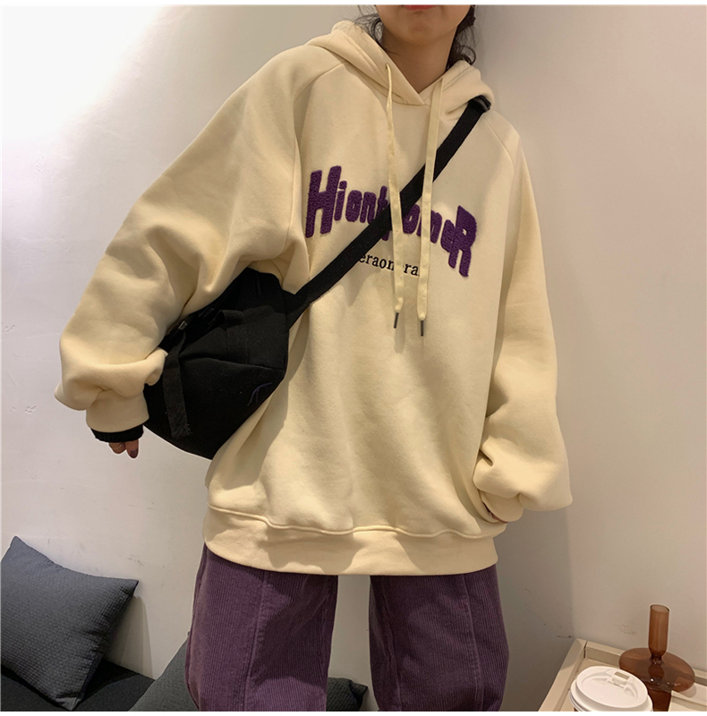 Áo hoodie dài tay thời trang mùa đông Hàn Quốc cho nữ