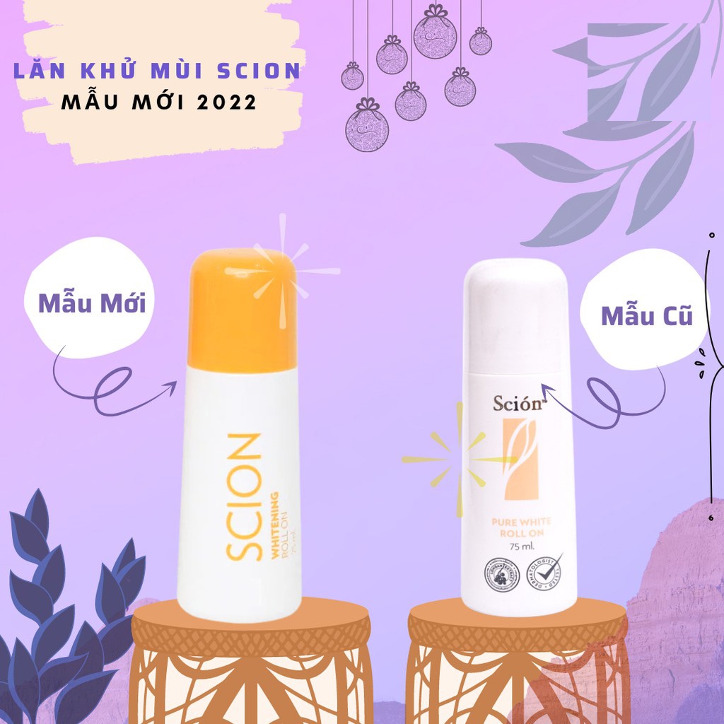 Lăn khử mùi Scion Nuskin. Giúp giảm thâm ngăn mồ hôi mùi hôi nách làm sáng da  tay không làm ố vàng áo 75ml