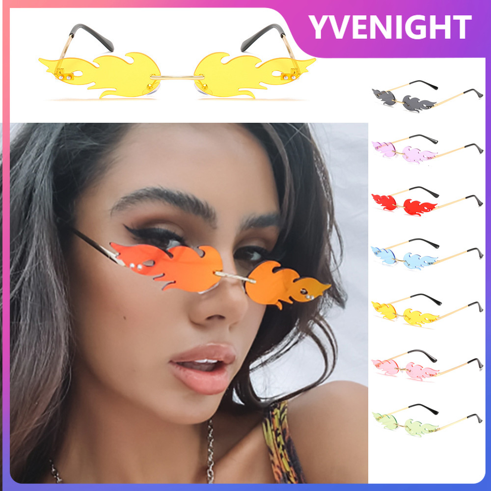 Kính Mát Không Gọng Hình Ngọn Lửa Cá Tính