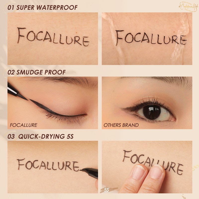 Bút kẻ mắt dạng lỏng nhanh khô hai phong cách siêu mịn FOCALLURE #Son môi chống thấm nước và lâu trôi cao cấp