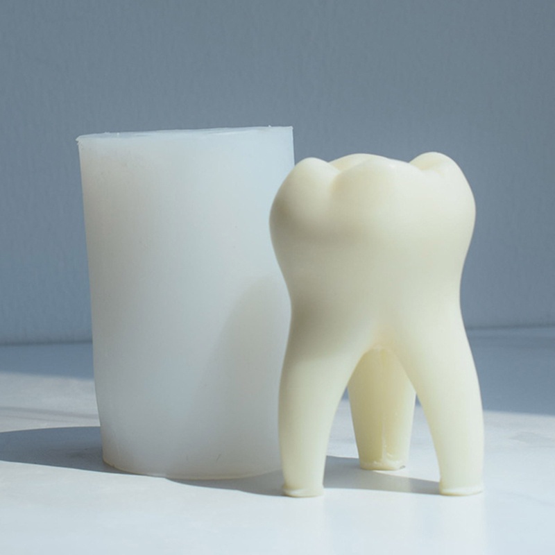 Khuôn Làm Xà Phòng / Nến Handmade Hình Chiếc Răng 3D Bằng Nhựa Resin Độc Đáo DIY