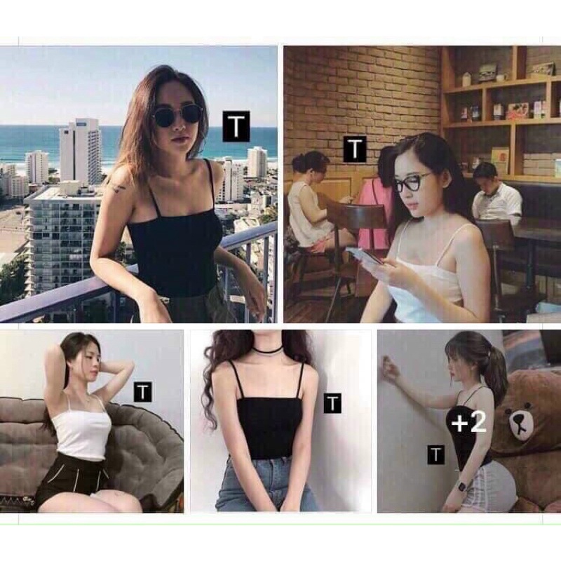 ÁO 2 DÂY TĂM DÁNG DÀI BẢNG MÀU MỚI MS70088