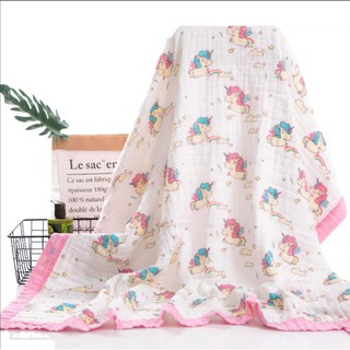 Chăn Xô 6 Lớp Có Viền 100% Cotton Cho Bé - Gia Huy Kids