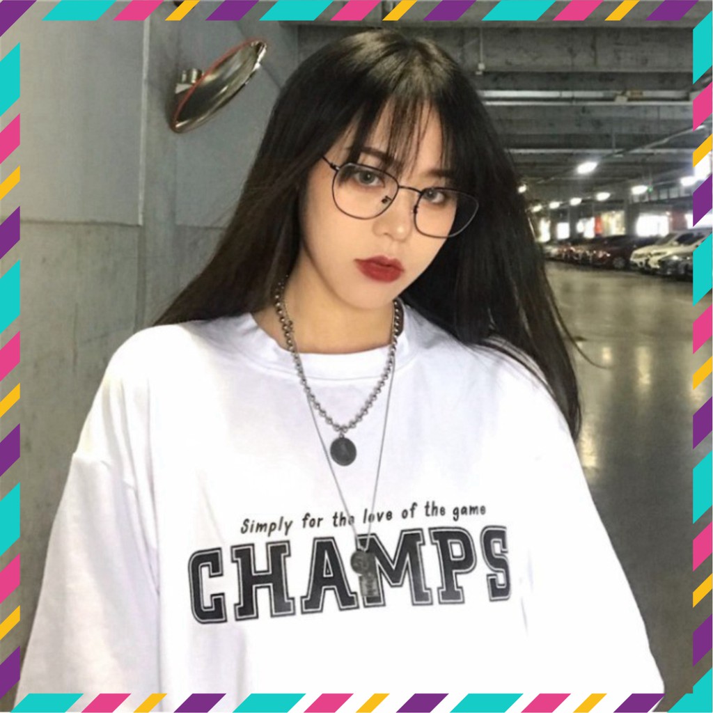 Áo Thun Tay Lỡ Form Rộng Champs Siêu Hot🍁 Áo thun Unisex nam nữ đều mặc được | BigBuy360 - bigbuy360.vn