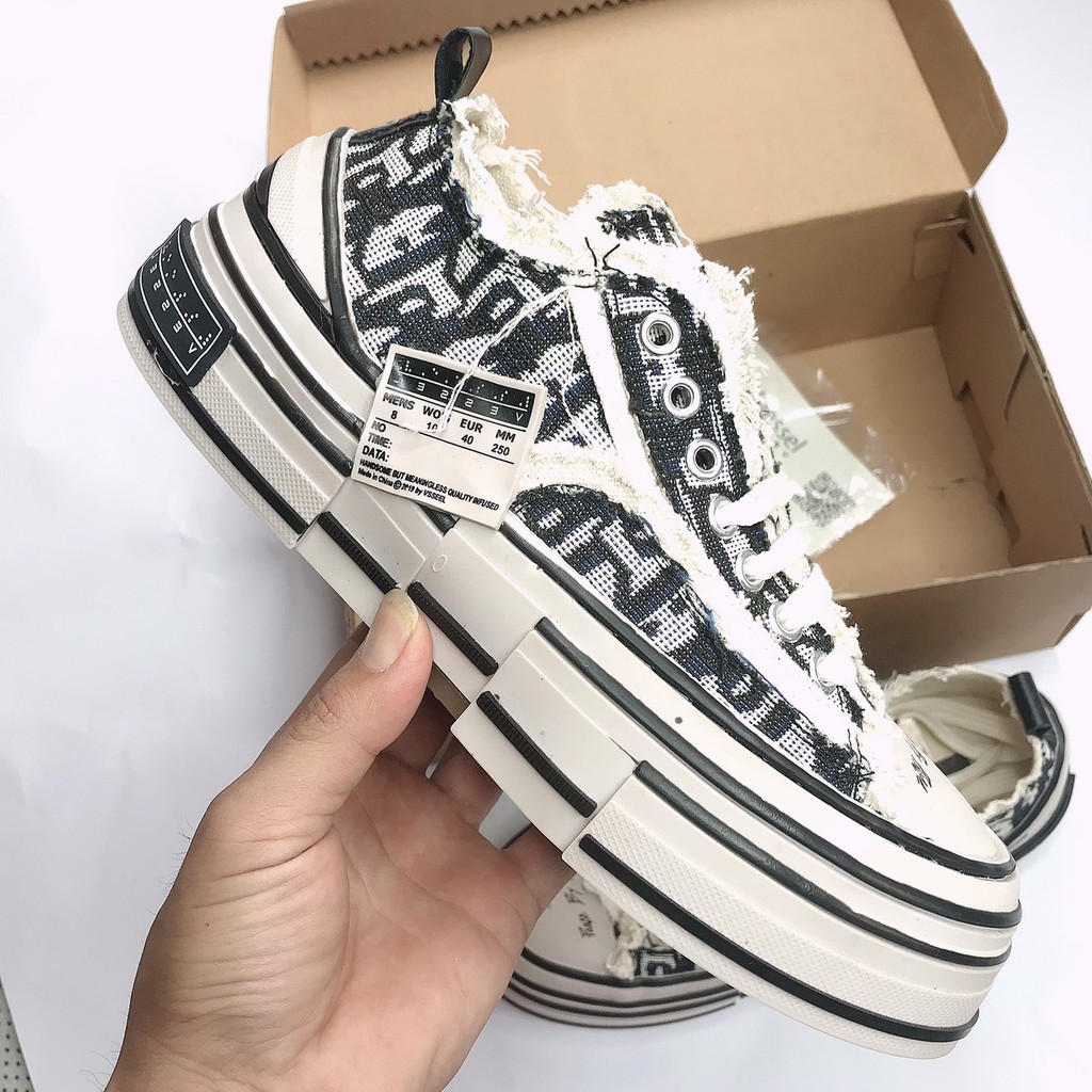 Giày sneaker xVESSEL dior đế trắng style rách cao 3,5-4cm 1.1 Jinx Store