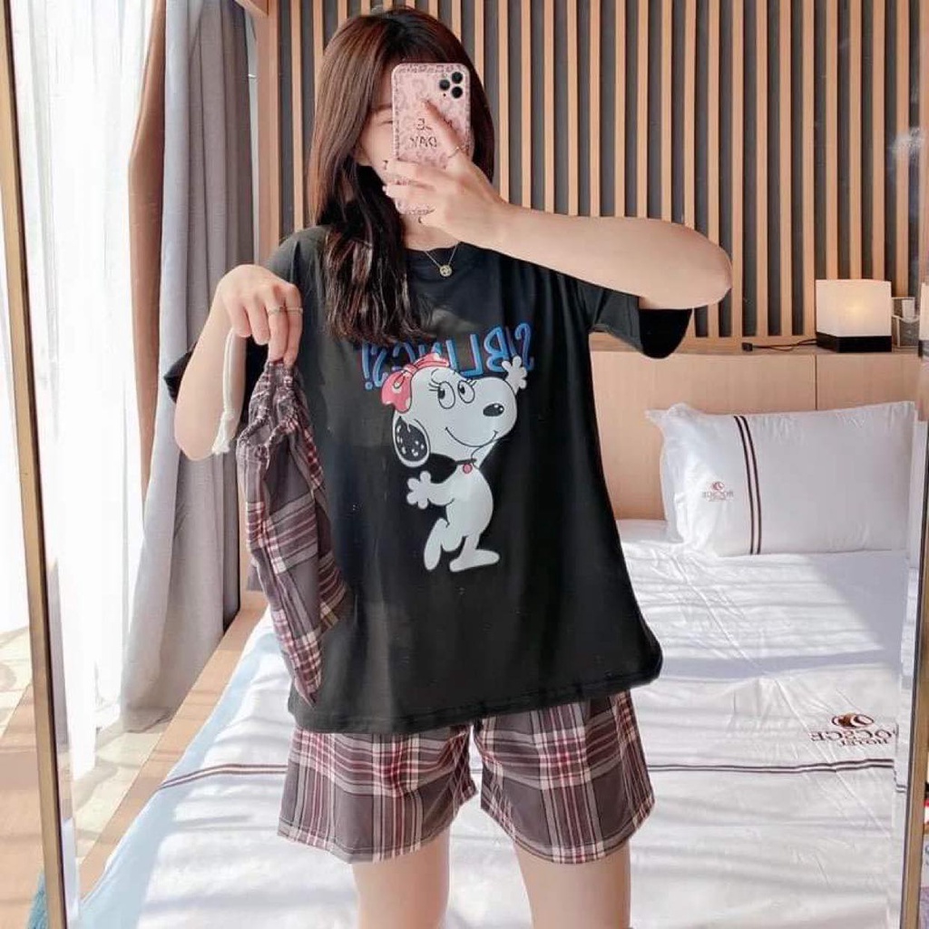 [Sẵn] Đồ bộ ngắn,  đồ mặc ở nhà Quảng Châu, pijama thoáng mát, mịn, họa tiết dễ thương | BigBuy360 - bigbuy360.vn