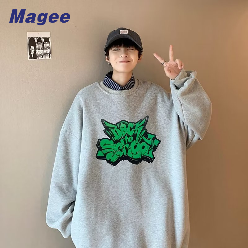 Áo sweater Cổ Tròn In Họa Tiết Thời Trang Mùa Thu Nhật Bản 2022 Cho Nam