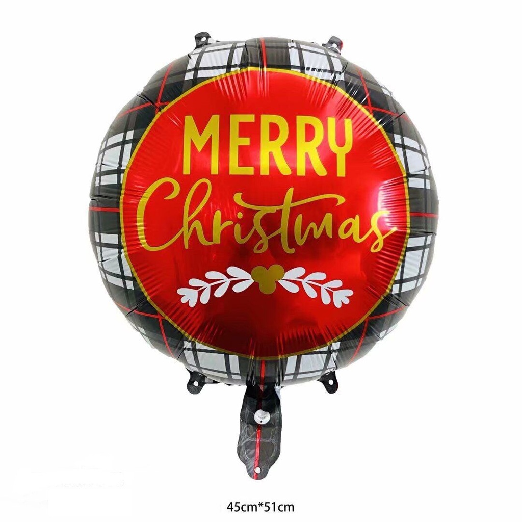 Bong bóng lá nhôm 18 inch hình ông già noel / người tuyết dùng trang trí tiệc giáng sinh / năm mới 2022 tiện dụng