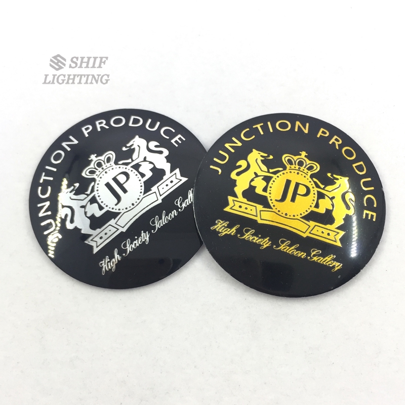 Set 4 miếng dán nắp trục dán bánh xe hơi logo JUNCTION PRODUCE 56mm