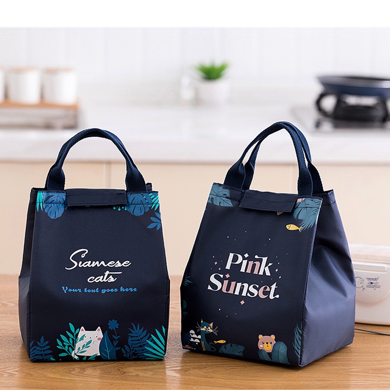 ONLY HOUSE Túi Đựng Hộp Cơm Trưa Giữ Nhiệt Sức Chứa Lớn Dày Dặn