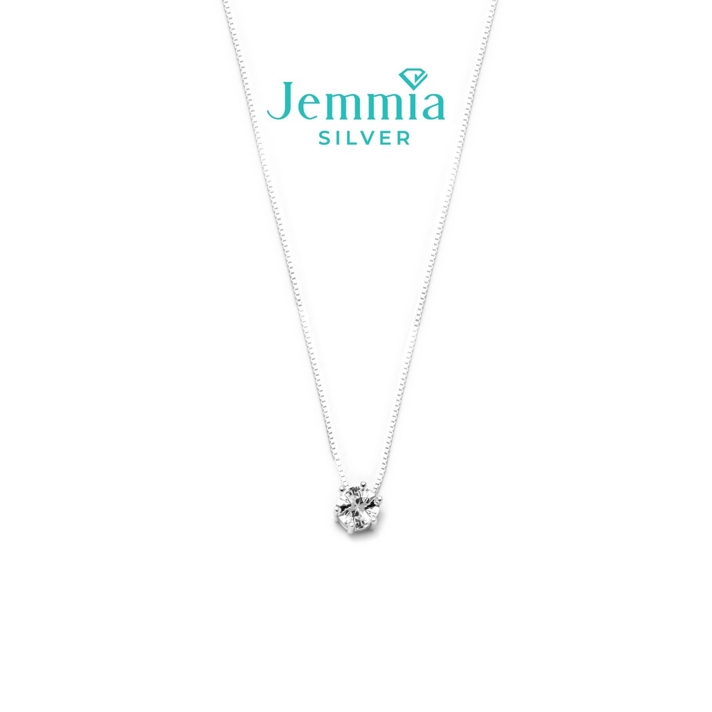 Dây chuyền bạc nữ Jemmia mặt đá lấp lánh - JM000