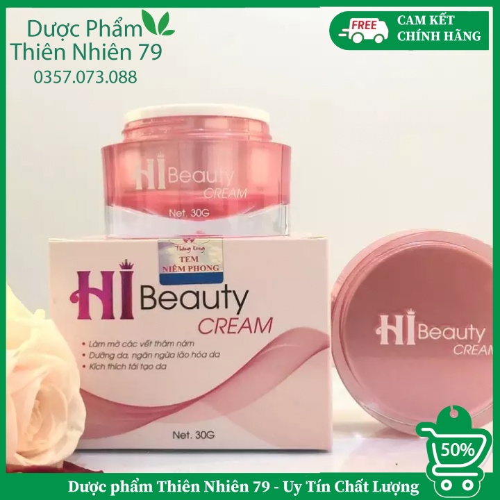 Bộ Sản Phẩm Hi Beauty Trắng Da, Sạch Nám (Viên Uống – Kem Dưỡng – Serum)