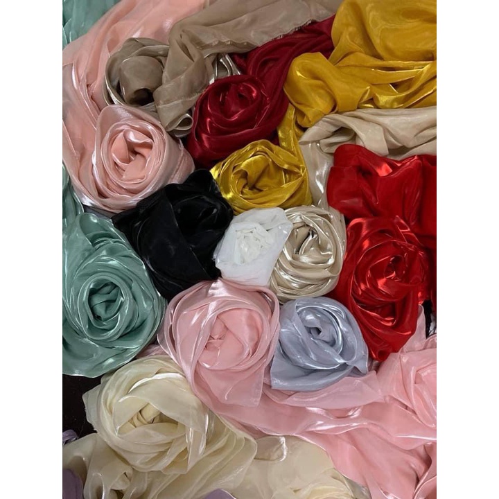 ⚡Giá sỉ⚡Vải voan tơ sống organza óng ánh nhiều màu may váy đầm sơ mi