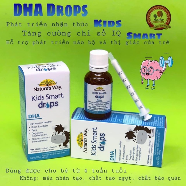 Dha Drops kids smart hàng Úc 20ml