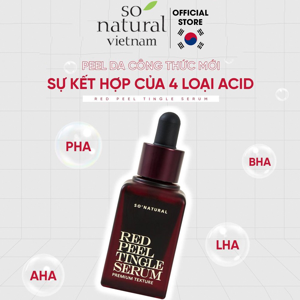 Serum peel da sinh học Red Peel Tingle Premium 20ML, So Natural Chính Hãng Hàn Quốc