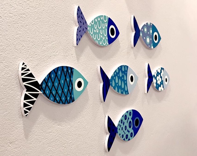 Decor cá treo tường fomex 5mm dày dặn