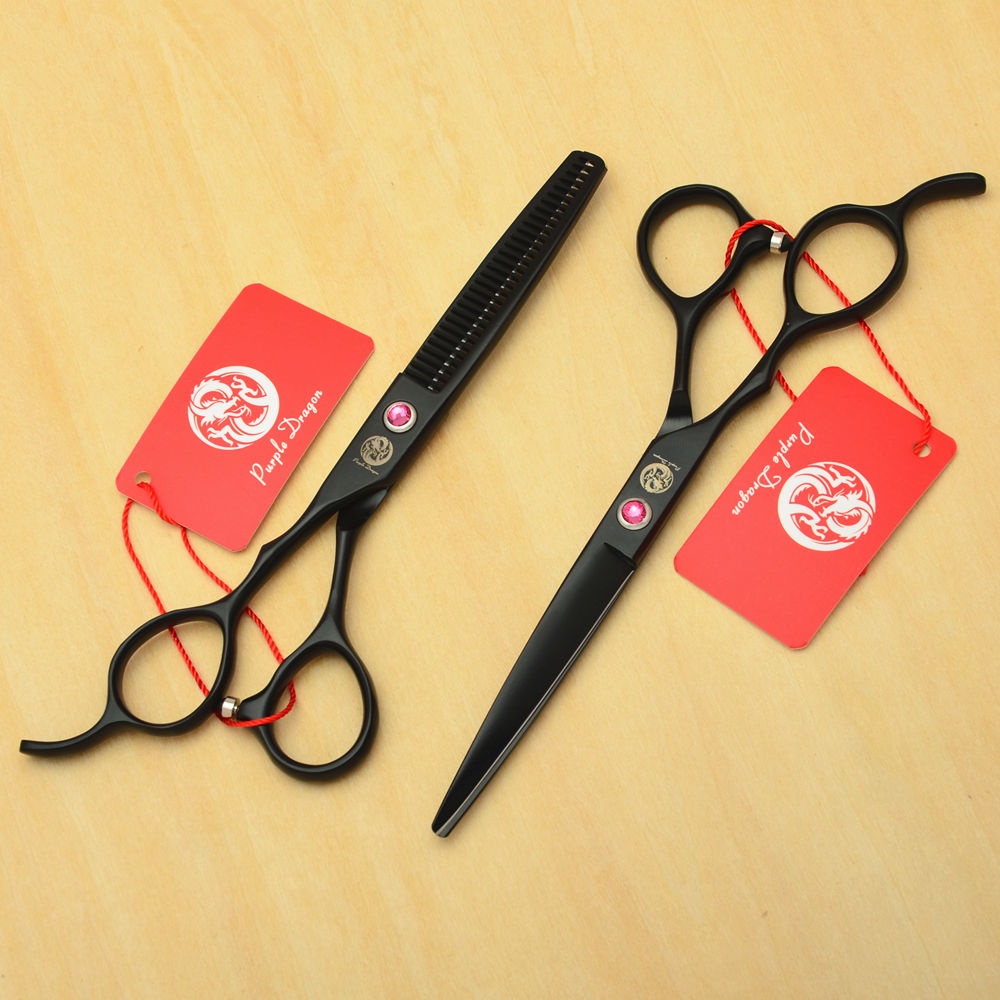 Kéo cắt tóc Zilong 5,56 inch cho tay trái bằng phẳng mái bộ làm thưa