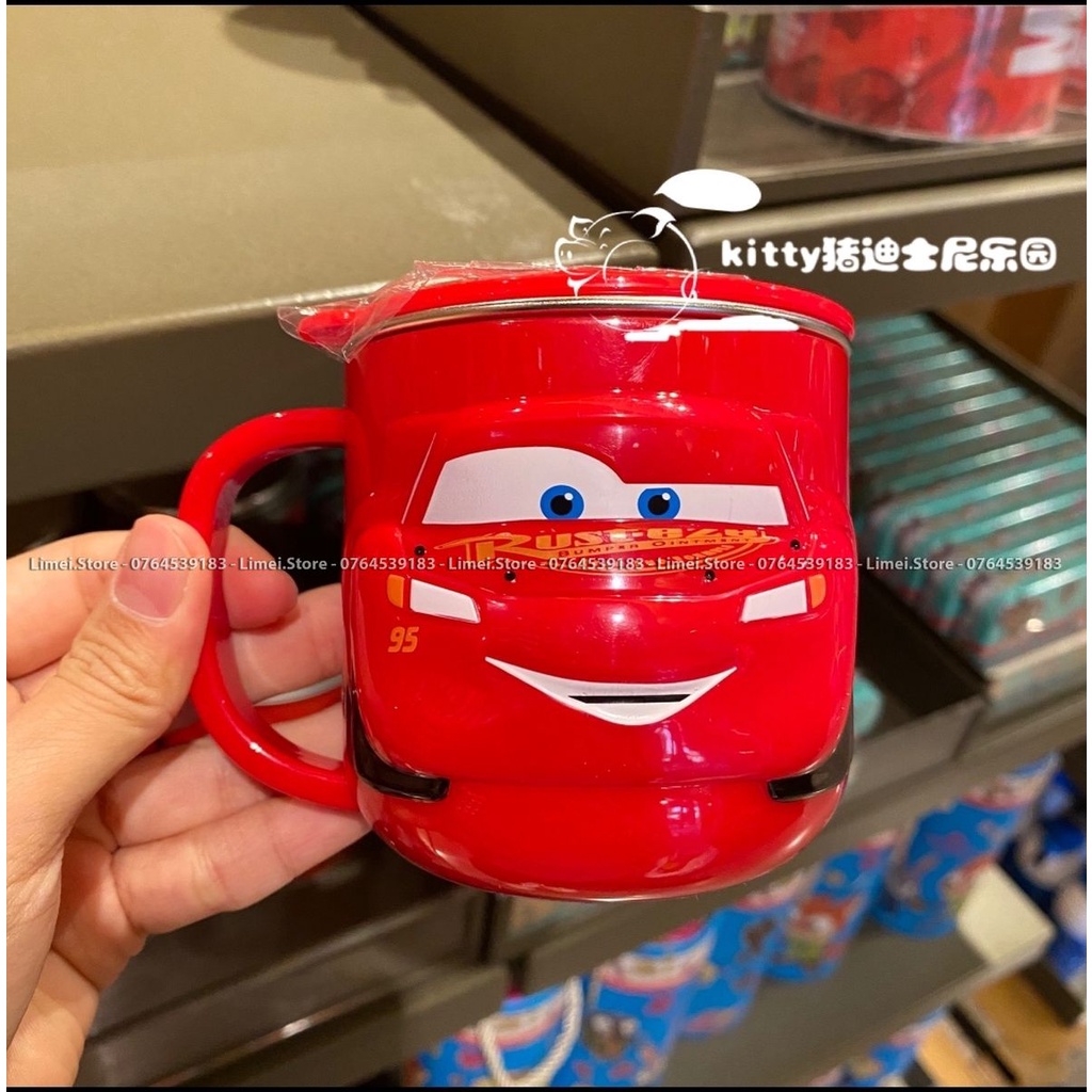 Cốc Ly quai giữ nhiệt inox 260ml Frozen Car95 Mickey Sulley Princess cho trẻ em bé trai gái Disney