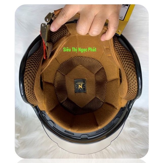 [PHƯỢT] Mũ bảo hiểm 3/4 NAPOLI có kèm kính che Full mặt_SIZE L 55-57cm_Màu XANH [HÀNG CHÍNH HÃNG]