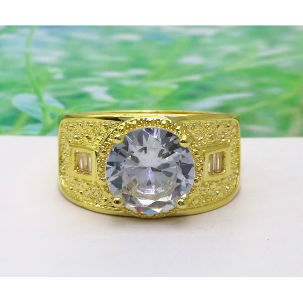 Nhẫn nam mạ vàng 24k mặt đá pha lê [CAM KẾT RẺ NHẤT BÁN ĐẢO ĐÔNG DƯƠNG]