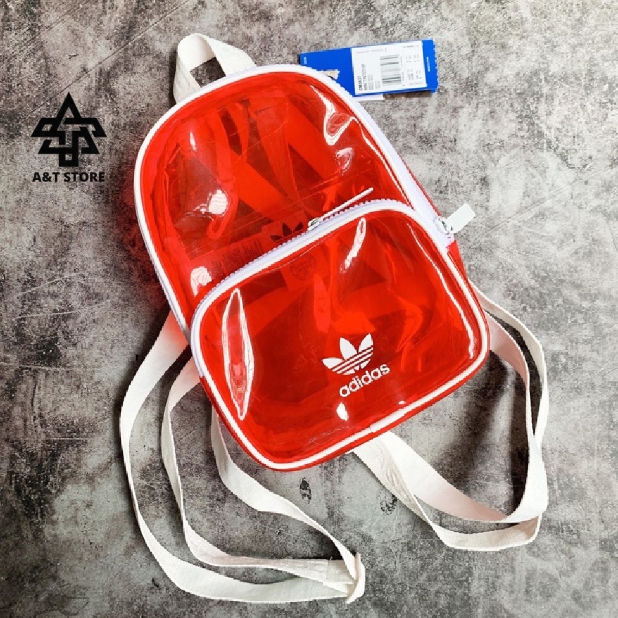 Balo Mini Adidas Đỏ Mazz Red Trong Suốt Full Tag Code