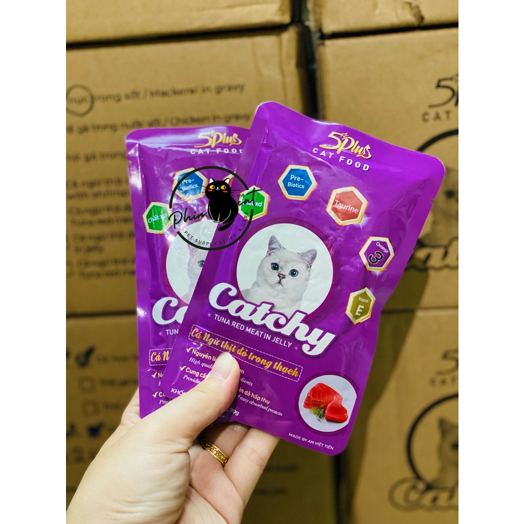 Pate 5PLUS CATCHY dành cho mèo (nhiều vị) - Gói 70gr | phinthecat