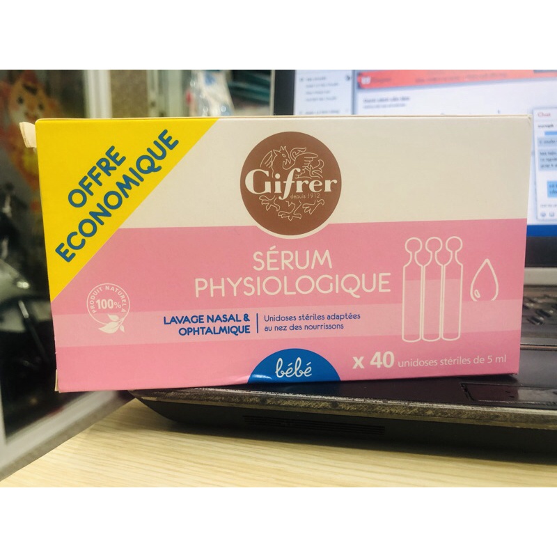 Nước muối sinh lý Physiologique Gifrer (lẻ 5 tép)