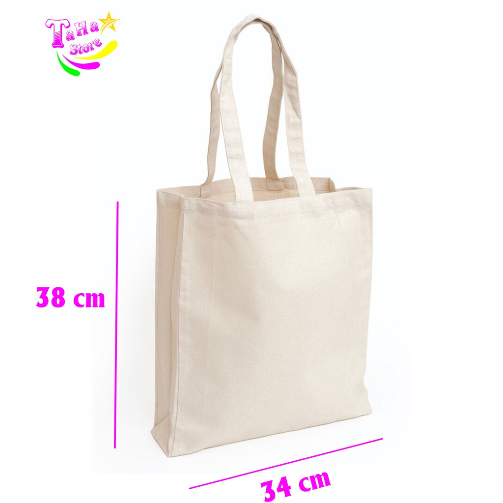 Túi tote vải canvas A4 cao cấp trơn TAHA