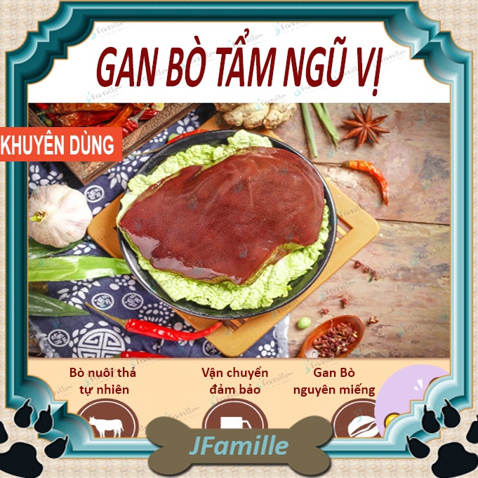 Đồ Ăn Vặt JFamille, Bổ Sung Vitamin A, C - Gan Bò Ngũ Vị Sấy Khô, Giúp Sáng Mắt, Cơ Bắp Chắc Khỏe. JF113