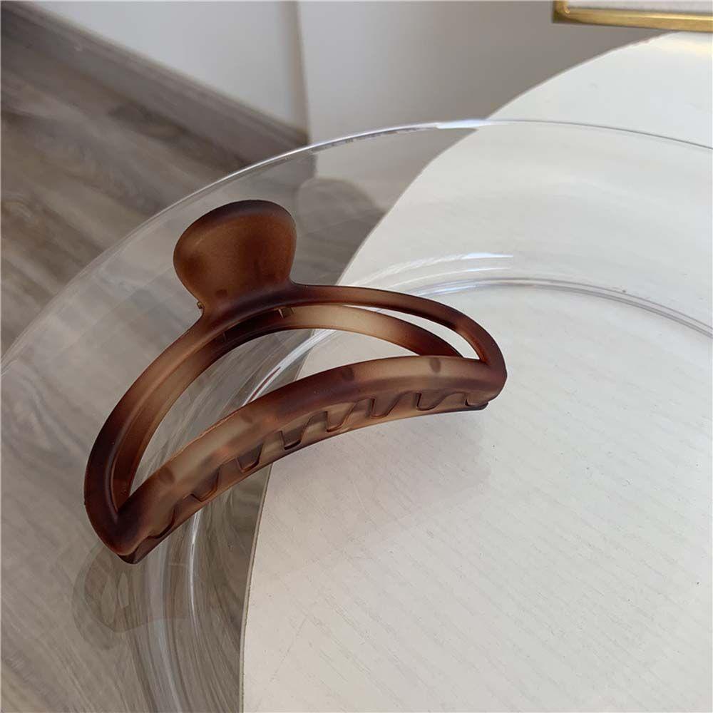 Kẹp Tóc Càng Cua Rỗng Bằng Nhựa Resin Phong Cách Hàn Quốc Đơn Giản WMES15H Cho Nữ