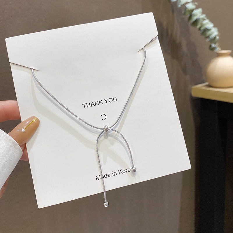 Vòng cổ Hai Lớp Mặt Hình Bướm Đính Ngọc Trai Đơn Giản Cho Nữ