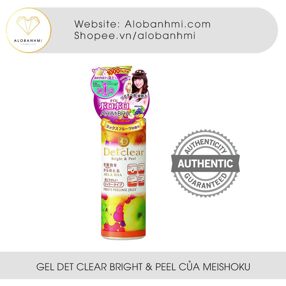 Gel tẩy da chết Det Clear Bright & Peel của Meishoku