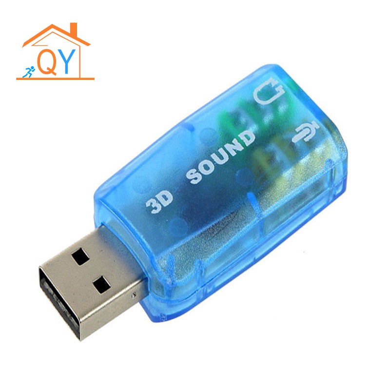Thẻ chuyển đổi âm thanh tai nghe USB sang 3.5mm âm thanh nổi 3D cho PC