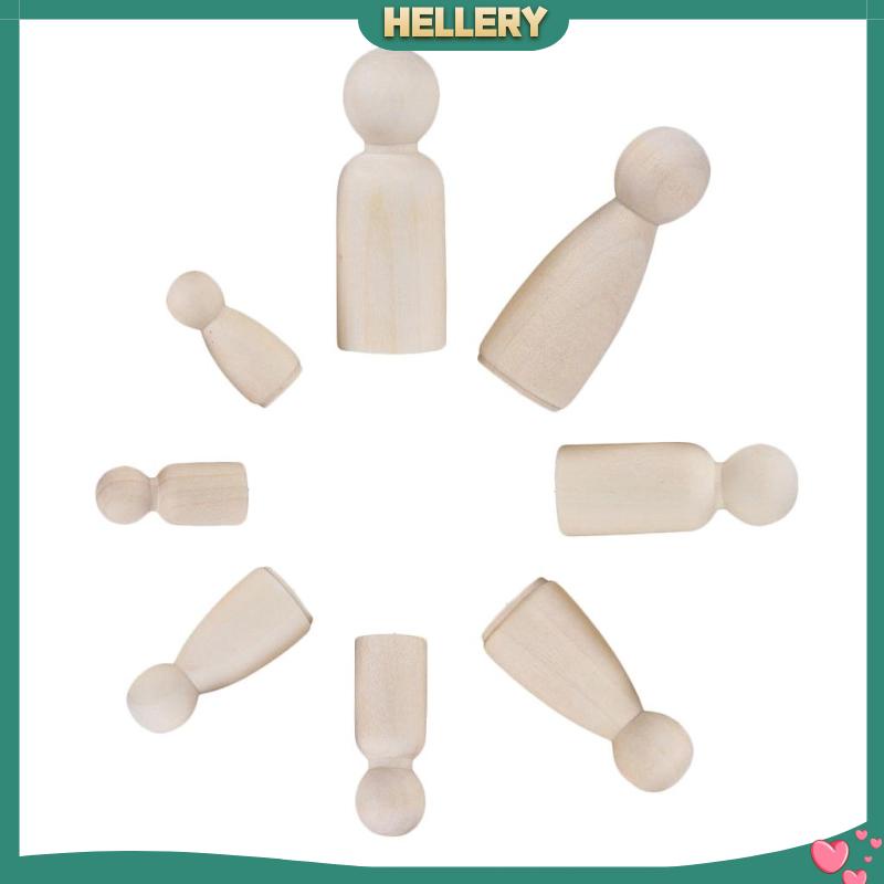 Set 1 Gia Đình 8 Búp Bê Bằng Gỗ Đồ Chơi DIY