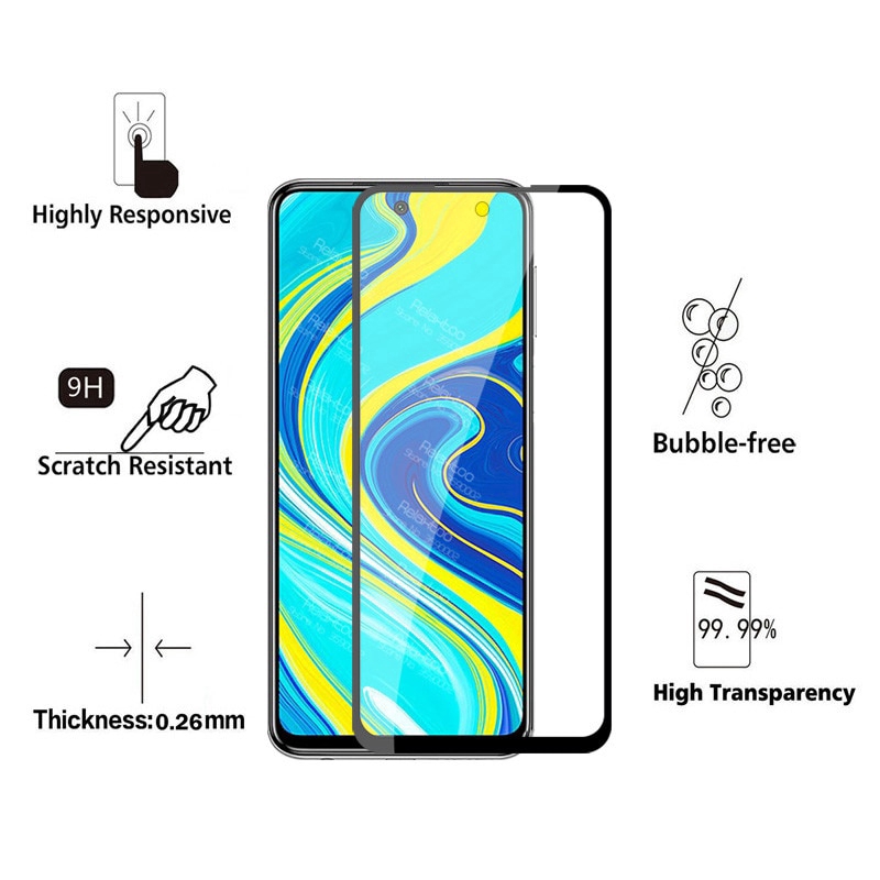 Kính Cường Lực 9d Cao Cấp Bảo Vệ Toàn Màn Hình Cho Xiaomi Redmi Note 9s Note 9 Pro Max