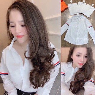 ÁO SƠ MI NỮ QUỐC DÂN VẢI LỤA DÀY FORM ÁO ĐỨNG CỰC ĐẸP