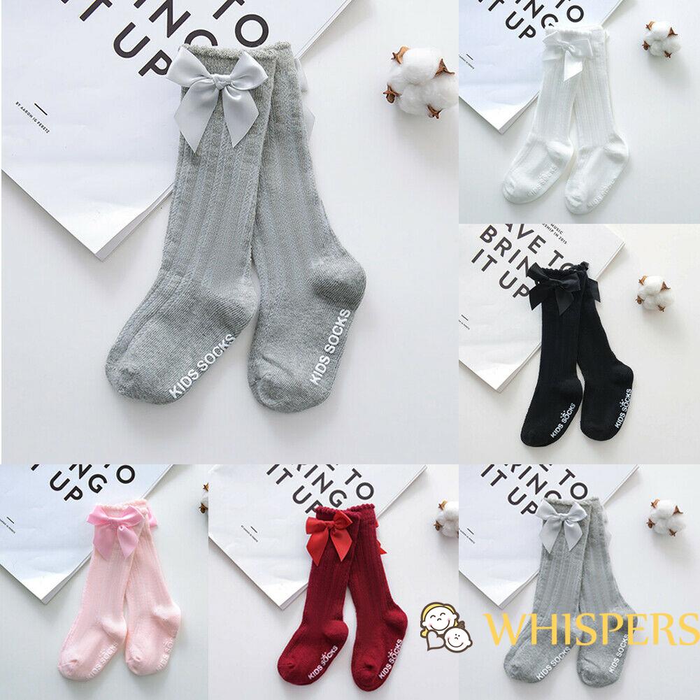 TẤT GỐI GẮN NƠ CHO BÉ,Tất dài gắn nơ cho bé gái