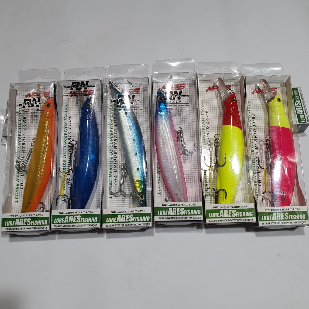 Cần câu cá ❤️FREE SHIP❤️ MG8 - Mồi câu cá lure Minnow 28gr chuyên câu biển Ares Dài 13.5mm Lặn tối đa 2,5m ,đảm bảo rẻ n