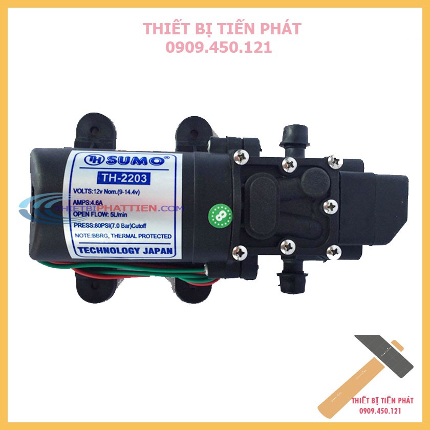 Máy Bơm Mini Bơm Lực Nước DL-2203 SUMO Kèm Nguồn 12V-5A Chuyên Phun Sương, Rửa Xe, Tưới Cây...(Chính Hãng)