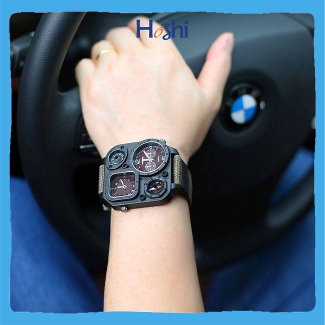 Đồng Hồ Nam Shiweibao Thủy Quân Lục Chiến 2 Đồng hồ 2 Múi Giờ -1 La Bàn - 1 Nhiệt Kế