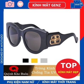 Kính mát nữ thời trang nữ Hàng Hiệu cao cấp  - Kính râm nữ nam Gọng vuông bản to bo tròn viền sang trọng 6078