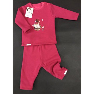 Bộ nỉ lông bé gái bany momma