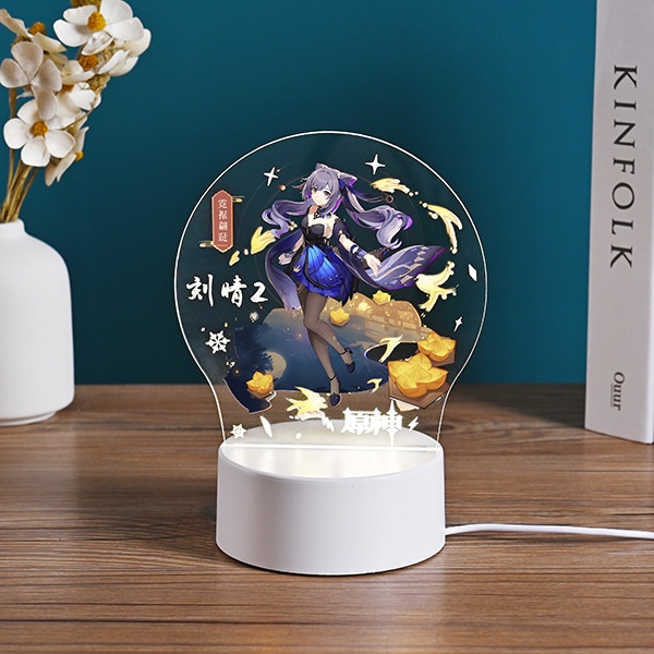 Đèn ngủ Genshin Impact led RGB 7 mầu sắc ( wanderer kazuha lôi thần hutao kokomi keqing yae xiao alhaitham )