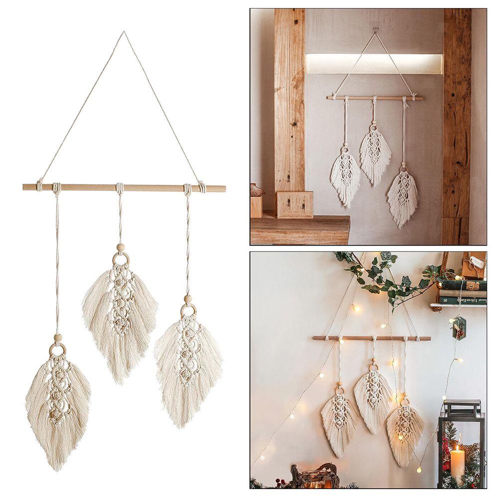 KUNHEV Phụ Kiện Treo Tường Trang Trí Tiệc Cưới Bằng Gỗ Phong Cách Boho