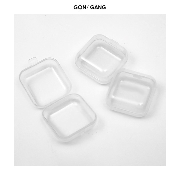 Hộp nhựa mini nắp bấm đựng khuyên tai phụ kiện các vật dụng nhỏ Gọn Gàng