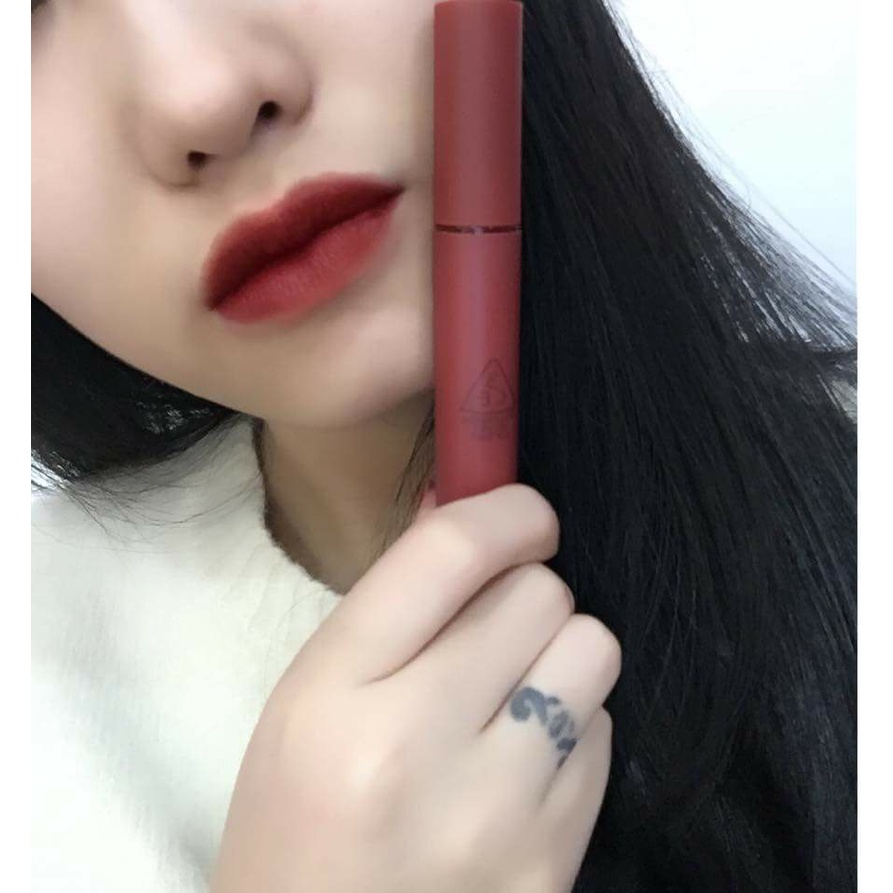 Son 3CE velvet lip tint màu đỏ gạch nâu taupe