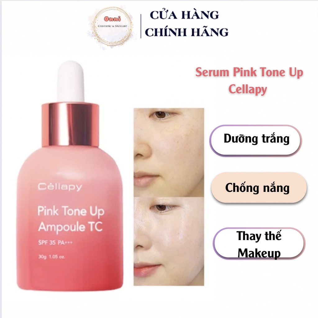 Tinh Chất Dưỡng Trắng Căng Bóng Serum Cellapy Pink Tone Up Ampoule SPF35+ PA++++