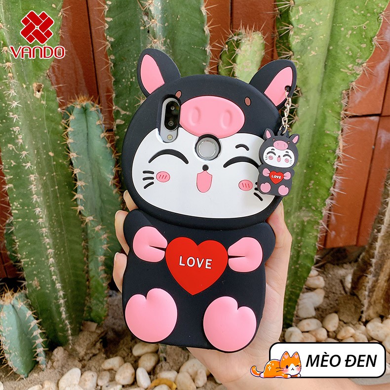 Ốp HUAWEI Y7 Prime 2018, Y9 2019 VIVO V7 Plus V9/V9 Youth Chống bẩn Mèo tình yêu