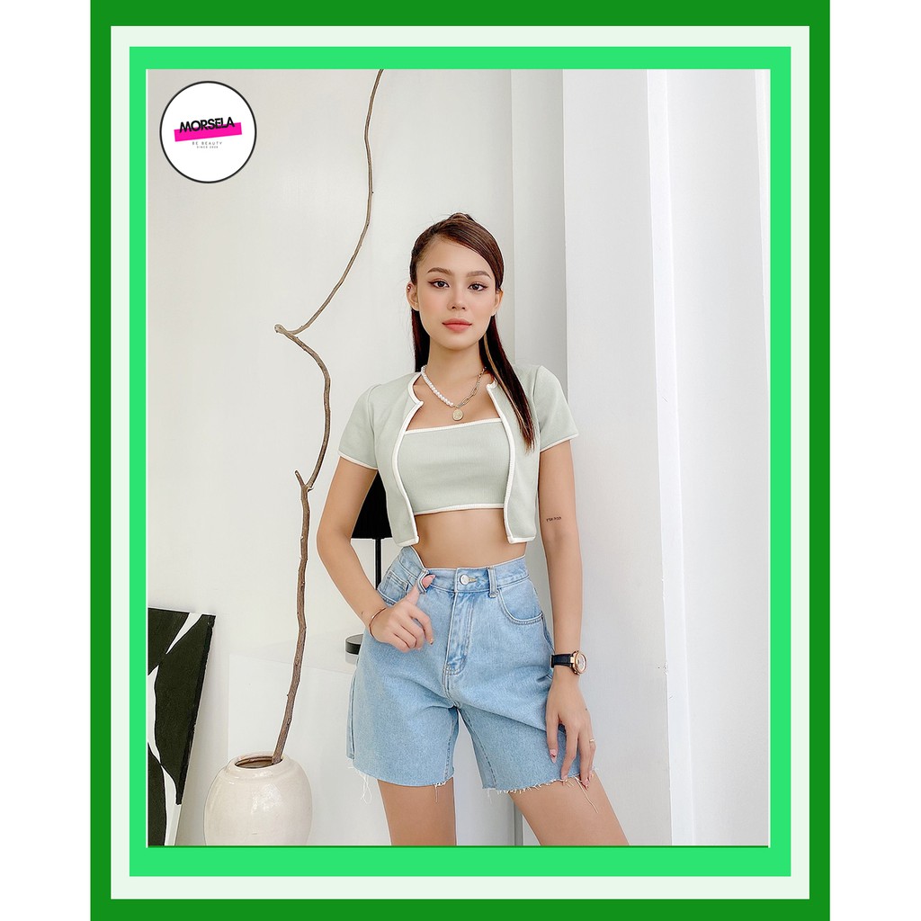 Set áo croptop nữ TUBIE siêu hot chất thun gân mịn - Áo crop top nữ kiểu - Morsela