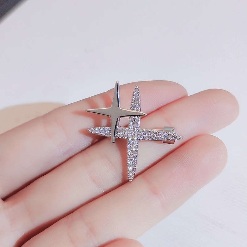 Ghim cài áo JIUDUOLAN hình ngôi sao sáu cánh chống oxy hóa đa năng thời trang Hàn Quốc phù hợp phối với váy/ cổ áo